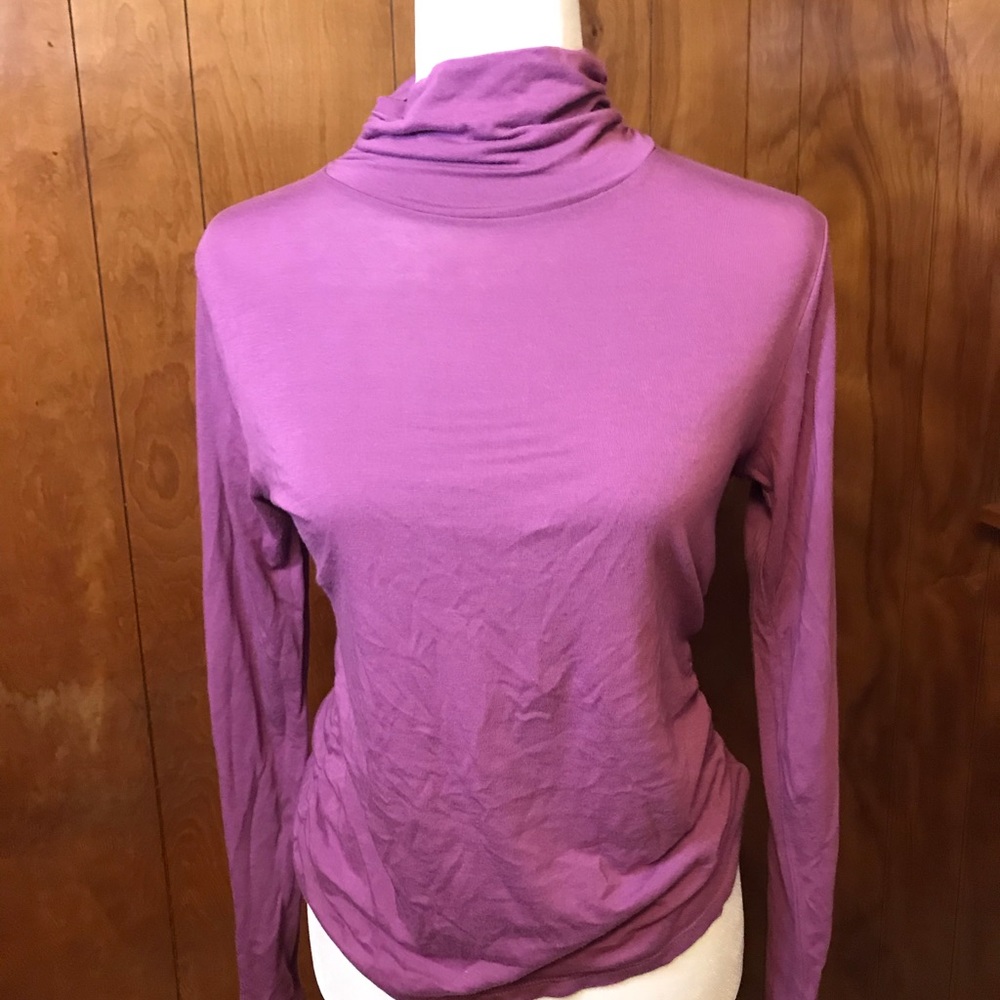 Purple long sleeve turtle neck